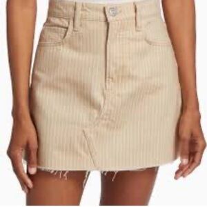 FRAME High N Tight Striped Denim Mini Skirt Size 34
